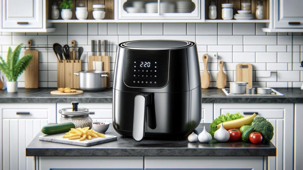 Friteuză cu aer cald pe blat în bucătărie - cea mai bună friteuză cu aer cald