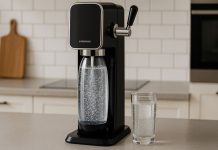 Cel mai bun aparat de făcut sifon Aparat de făcut sifon plasat pe blatul de la bucătărie - Cel mai bun aparat de făcut sifon