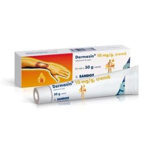 Cremă pentru arsuri antibacteriană Dermazin
